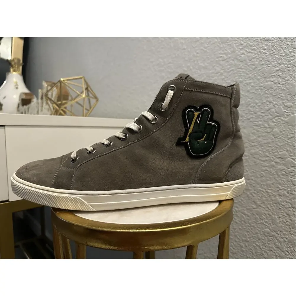 AUTHENTIC LOUIS VUITTON ZIP-UP PEACE SIGN SNEAKERS LV SZ 9.5 (fits USA 10.5)